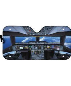 Gearhumans 3D Flight Deck Airplane Cockpit Custom Car Auto Sunshade