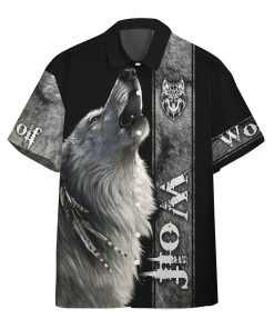 Gearhumans 3D Wolf All Over Printed Custom Hawaii Shirt