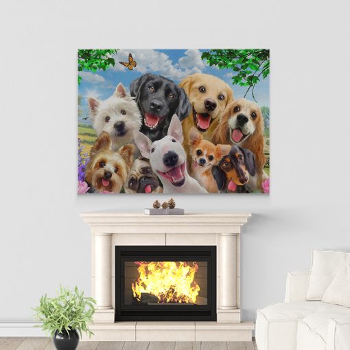 Gearhumans 3D Happy Dogs Day Custom Canvas - Image 3