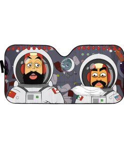 Gearhumans 3D Chee And Cho In Space Custom Car Auto Sunshade