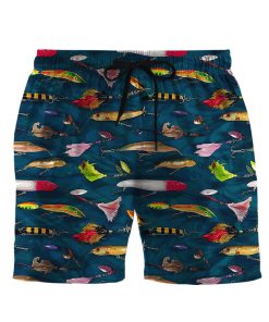 Gearhumans 3D Fishing Lures Custom Men Shorts