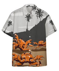 Gearhumans 3D Dancing Crabs On A Beach Custom Hawaii Shirt