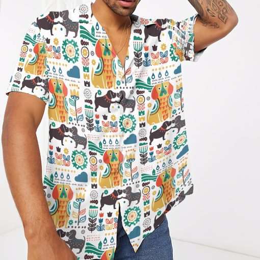 Gearhumans 3D Scandinavian Beagle Custom Hawaii Shirt - Image 3