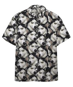 Gearhumans 3D Funny Husky Custom Hawaii Shirt