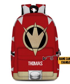 Gearhumans 3D Power Rangers Dino Thunder Red Custom Name Backpack
