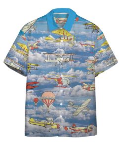 Gearhumans 3D Fly Away Planes Custom Hawaii Shirt