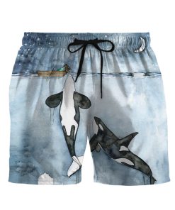 Gearhumans 3D Let Orca Kiss You Custom Hawaii Short