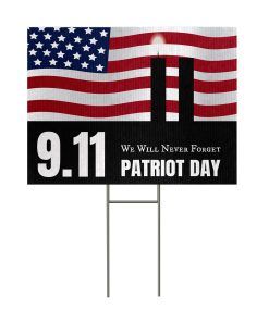 Gearhumans 3D We Will Never Forget Patriot Day Custom Yard Sign
