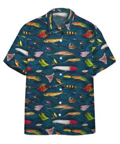 Gearhumans 3D Fishing Lures Custom Hawaii Shirt