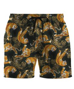 Gearhumans 3D Tiger Fancy Black Custom Men Shorts