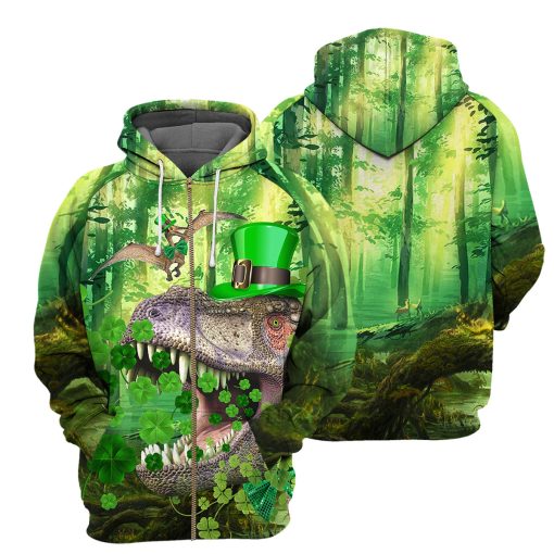Gearhumans T rex Irish- 3D All Over Printed Shirt - Image 4