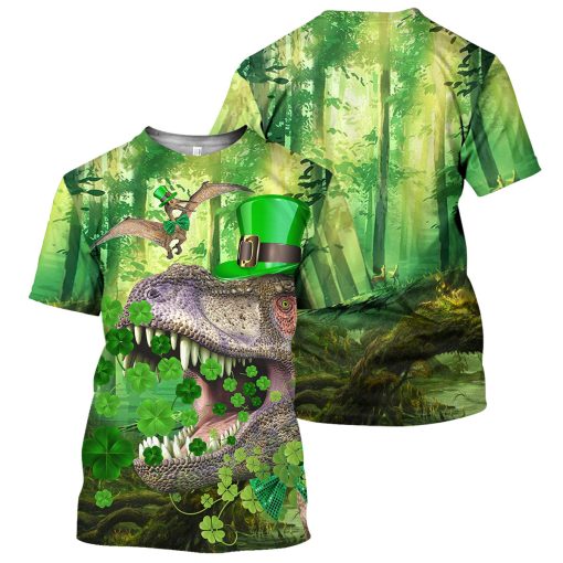 Gearhumans T rex Irish- 3D All Over Printed Shirt - Image 3