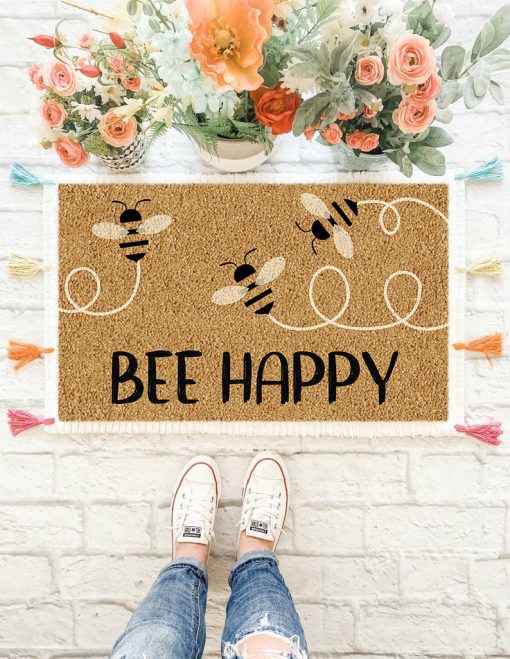 Gearhumans Bee Happy - Doormat - Image 2