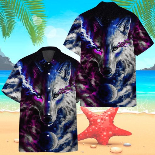 Gearhumans 3D Fantasy Wolf Custom Hawaii Shirt - Image 5