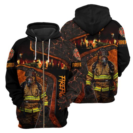 Gearhumans Firefighter - 3D All Over Printed Shirt