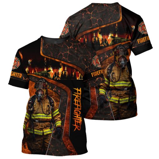 Gearhumans Firefighter - 3D All Over Printed Shirt
