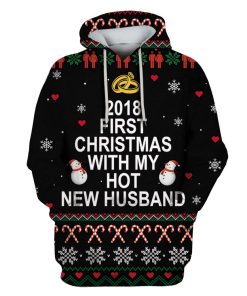 2018 First Christmas With My Hot New Husband Custom T-shirt - Hoodies Apparel HD-UGL110208 3D Custom Fleece Hoodies Hoodie S 