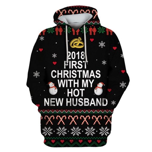 2018 First Christmas With My Hot New Husband Custom T-shirt - Hoodies Apparel HD-UGL110208 3D Custom Fleece Hoodies Hoodie S