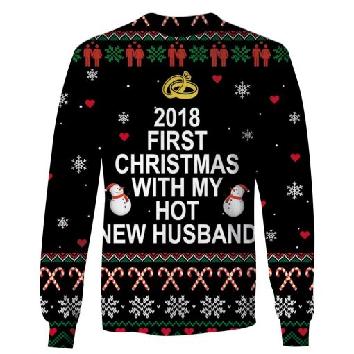 2018 First Christmas With My Hot New Husband Custom T-shirt - Hoodies Apparel HD-UGL110208 3D Custom Fleece Hoodies Long Sleeve S