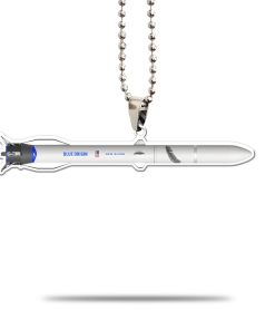 Gearhumans 3D Amazon Blue Origin New Glenn Spaceship Custom Car Hanging