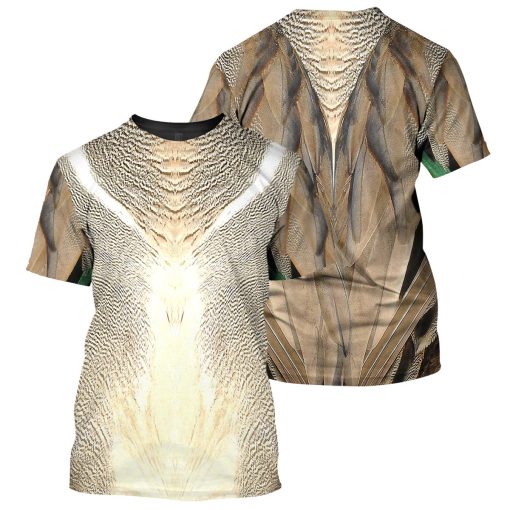 Gearhumans Green Winged Teal - 3D All Over Printed Shirt