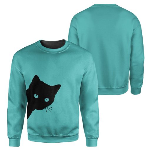 Gearhumans Sneaky Black Cat - 3D All Over Printed Shirt - Image 2