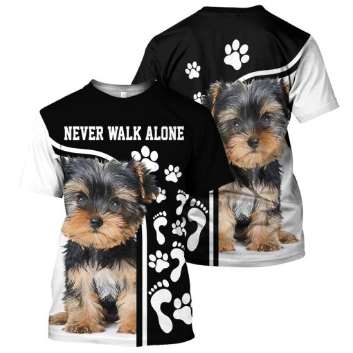 Gearhumans Never Walk Alone Dog - 3D All Over Printed Shirt