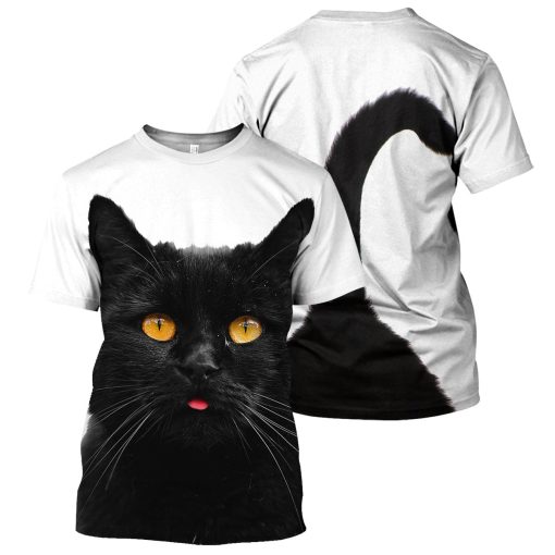Gearhumans Black Cat - 3D All Over Printed Shirt - Image 3