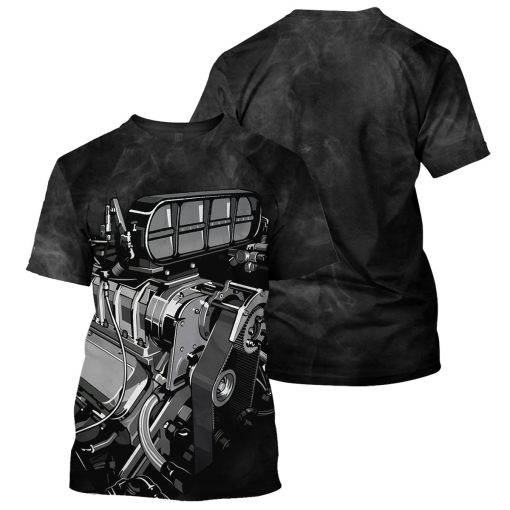 Gearhumans Black Mechanic- 3D All Over Printed Shirt - Image 3