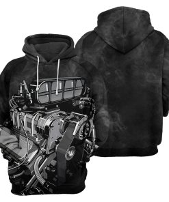 Gearhumans Black Mechanic- 3D All Over Printed Shirt