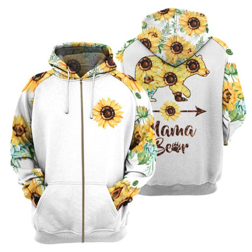 Gearhumans Bear Sunflower - 3D All Over Printed Shirt