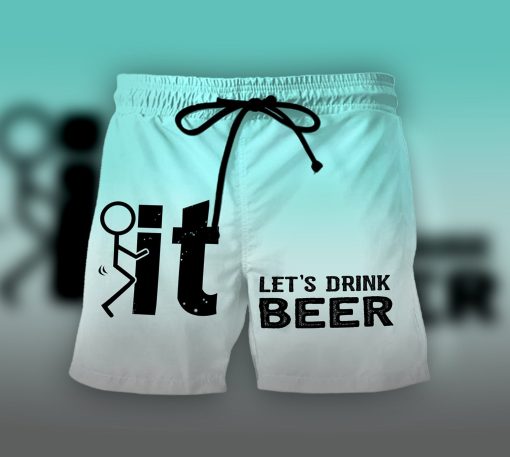 Gearhumans 3D Beer Beach Shorts