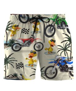 Gearhumans 3D Duck Motor Racing Custom Men Shorts