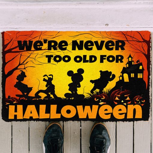 Gearhumans 3D We Are Never Too Old For Halloween Custom Doormat - Image 3
