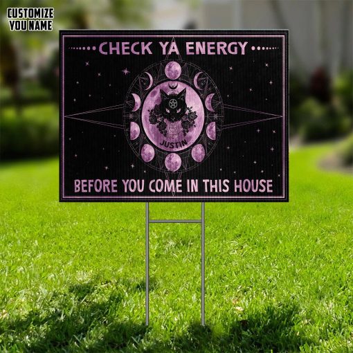 Gearhumans 3D Check Ya Energy Custom Name Yard Sign - Image 2