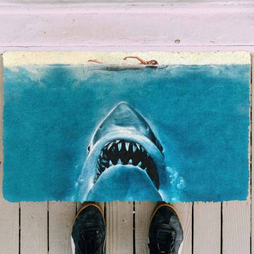 Gearhumans 3D Halloween Shark Custom Doormat - Image 3