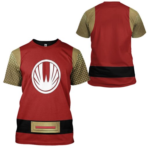 Gearhumans 3D The Red Wind Rangers Ninja Storm Custom Tshirt Hoodie Apparel - Image 7