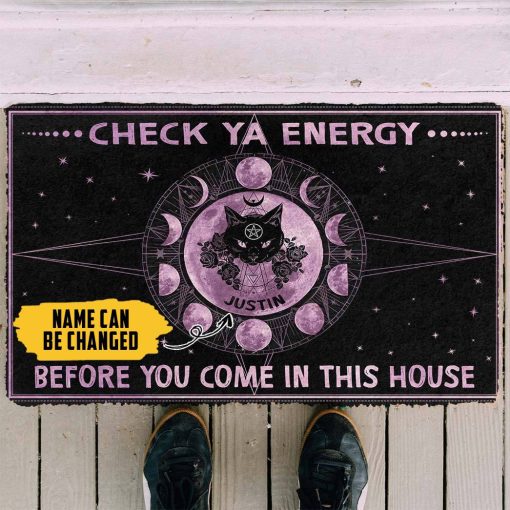 Gearhumans 3D Check Ya Energy Custom Name Doormat - Image 3