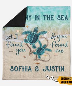 Gearhumans 3D So Many In The Sea Custom Name Quilt