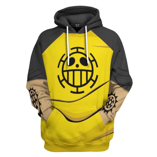 Gearhumans 3D One Piece Trafalgar DW ater Law  Custom Hoodie Tshirt Apparel