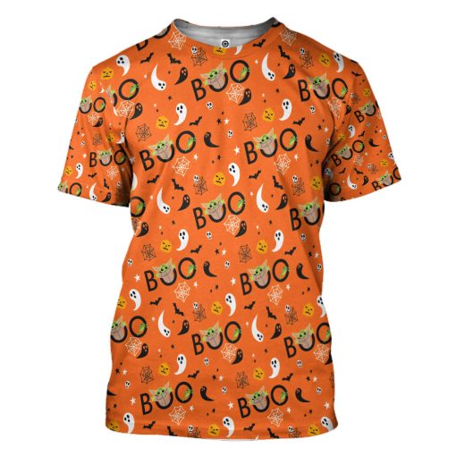 Gearhumans 3D SW Halloween Peekaboo Yoda Custom Tshirt Hoodie Apparel - Image 3