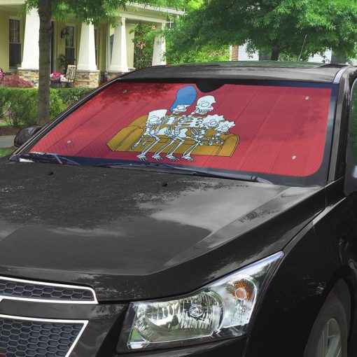 Gearhumans 3D The Simpsons Skeleton Family Custom Car Auto Sunshade