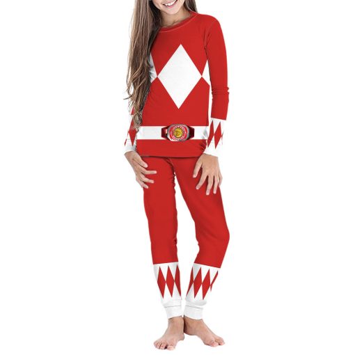 Gearhumans 3D Mighty Morphins Power Ranger Red Custom Family Pajamas - Image 5
