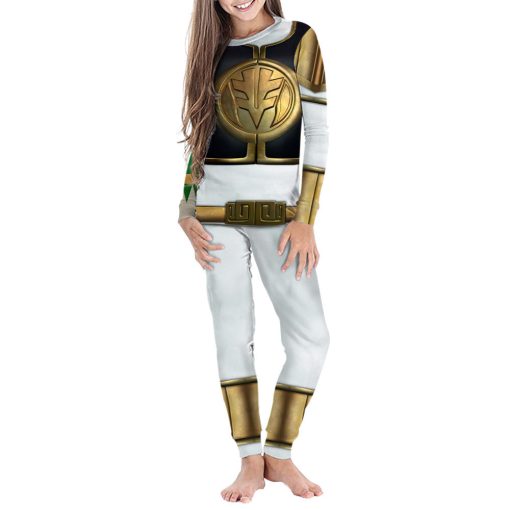 Gearhumans 3D Mighty Morphins Power Ranger White Custom Family Pajamas 5 Gearhumans 3D Mighty Morphins Power Ranger White Custom Family Pajamas - Image 5