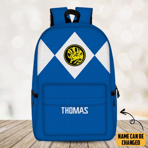 Gearhumans 3D Blue Ranger Custom Name Backpack - Image 5