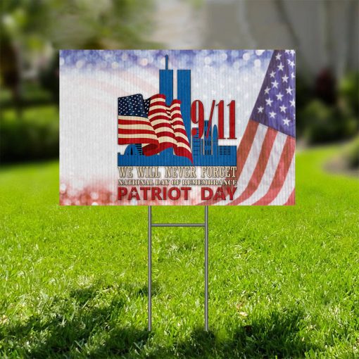 Gearhumans 3D We Will Never Forget Patriot Day Custom Yard Sign - Image 3