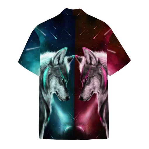 Gearhumans 3D Wolf Spirit Custom Hawaii Shirt - Image 2