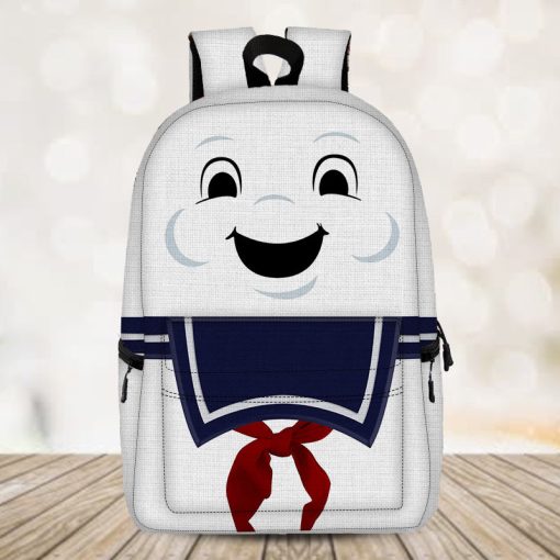 Gearhumans 3D Ghostbuster Stay Puft Marshmallow Man Custom Backpack - Image 4