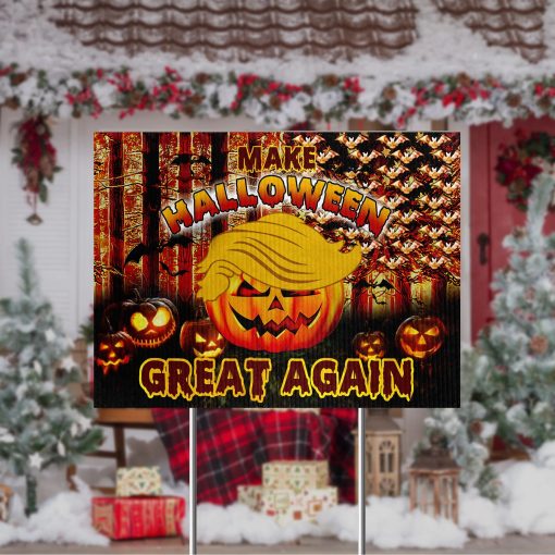 Gearhumans 3D Make Halloween Great Again Custom Yard Sign