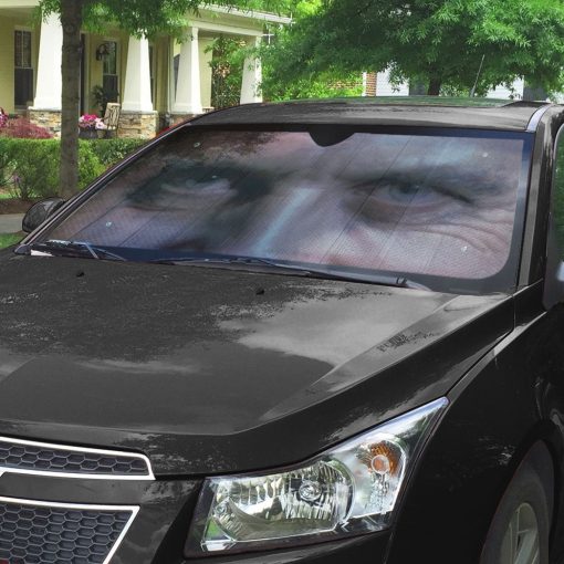 Gearhumans 3D Hannibal Lecter Eyes Custom Car Auto Sunshade - Image 4